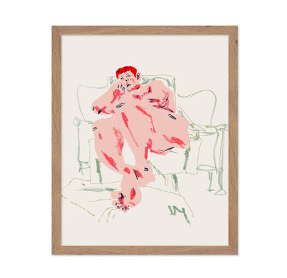 Model Resting In A Chair