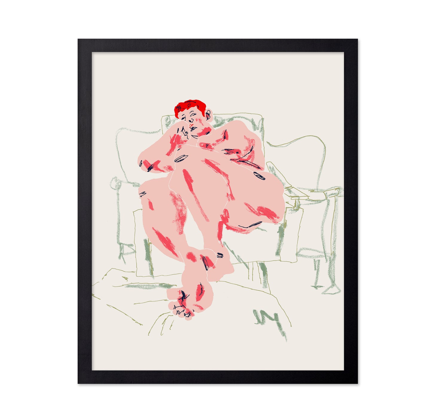 Model Resting In A Chair
