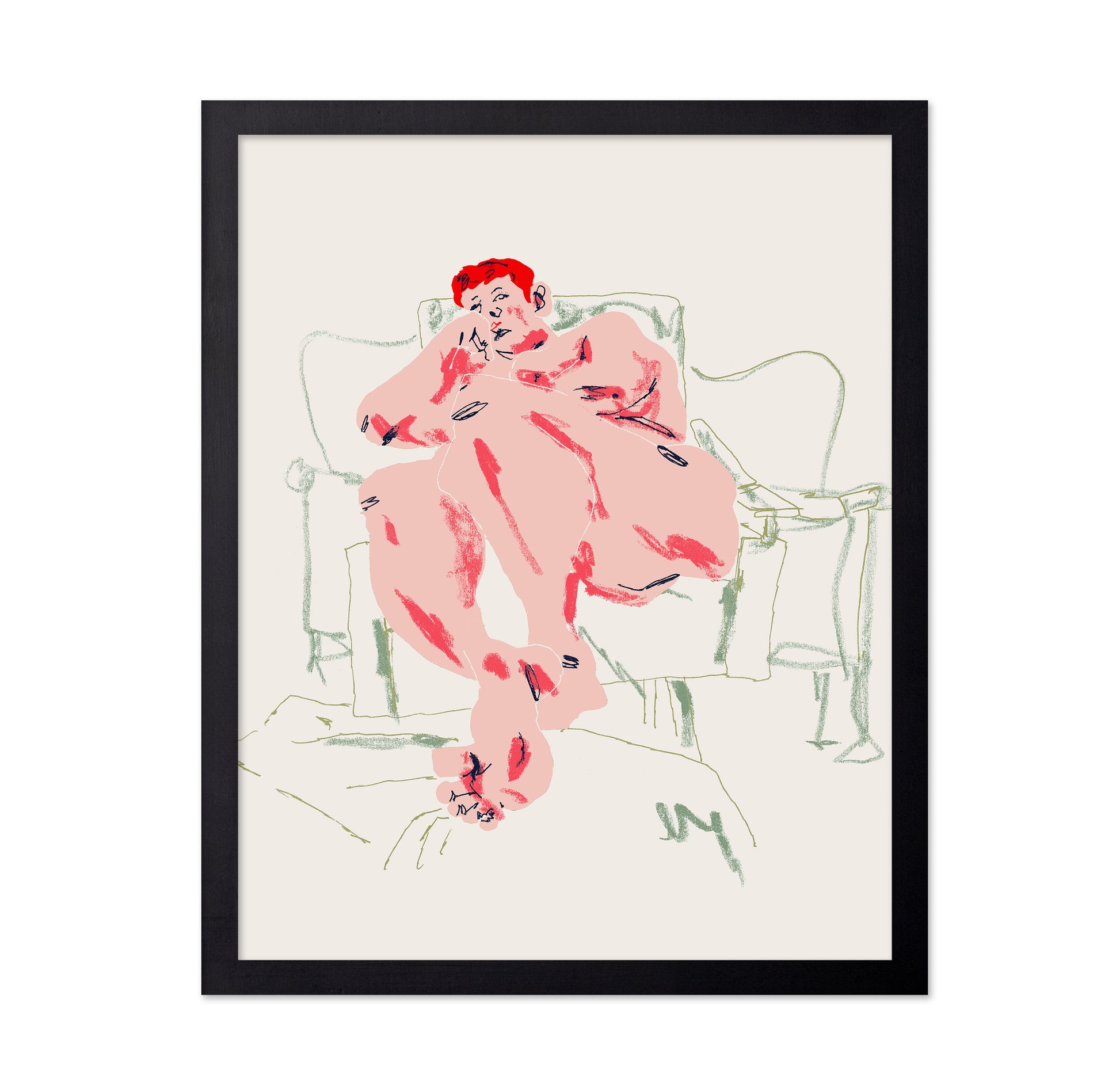 Model Resting In A Chair