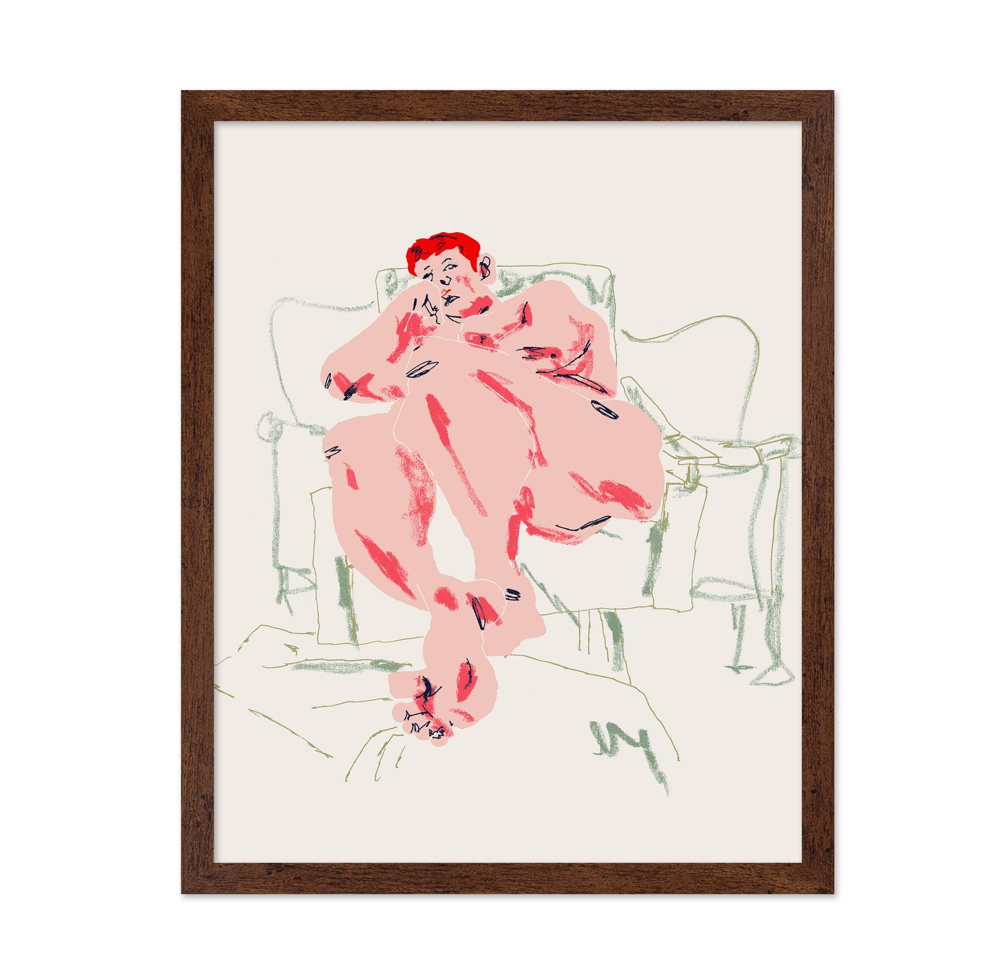 Model Resting In A Chair