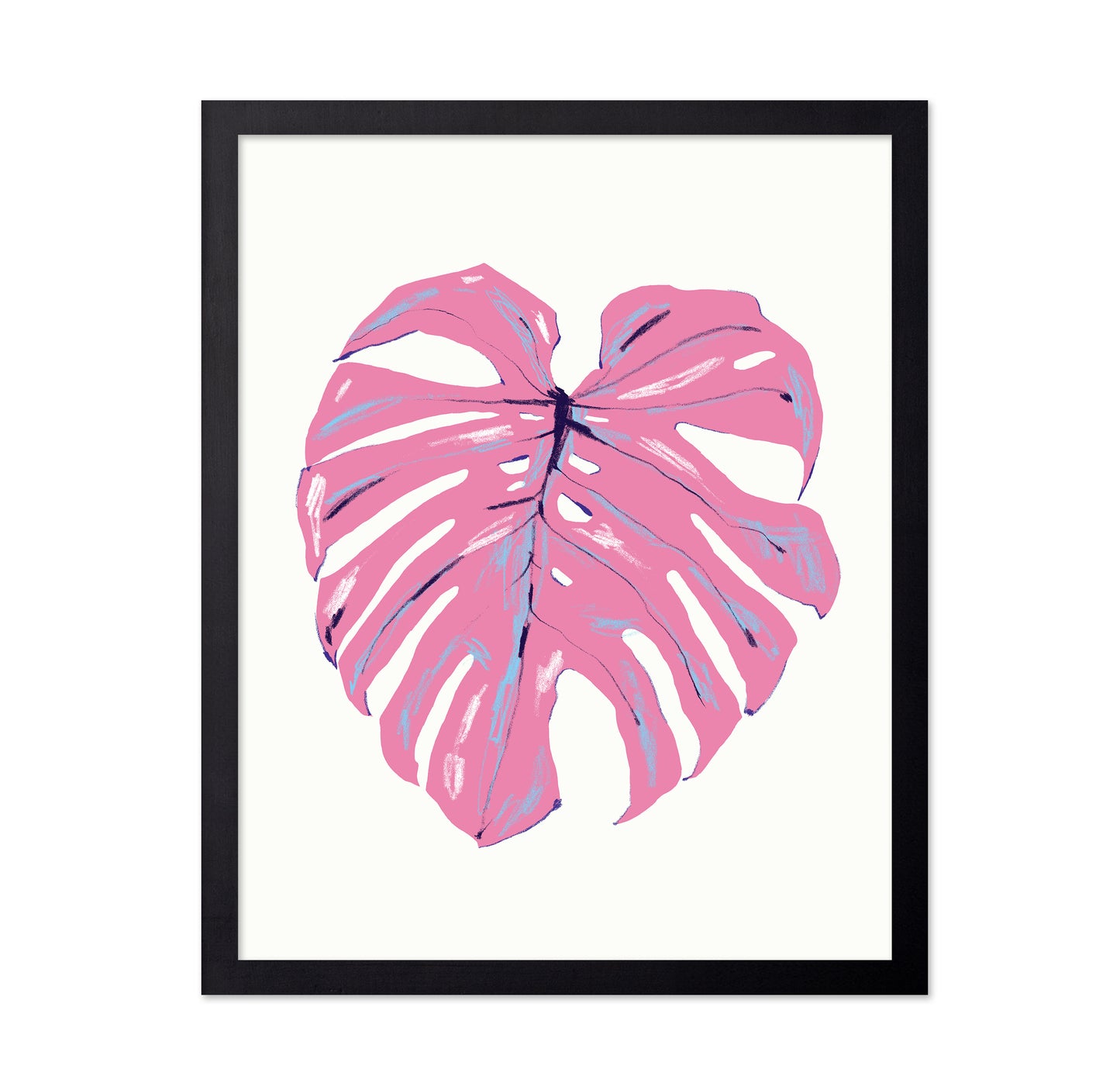 Monstera Leaf Pink