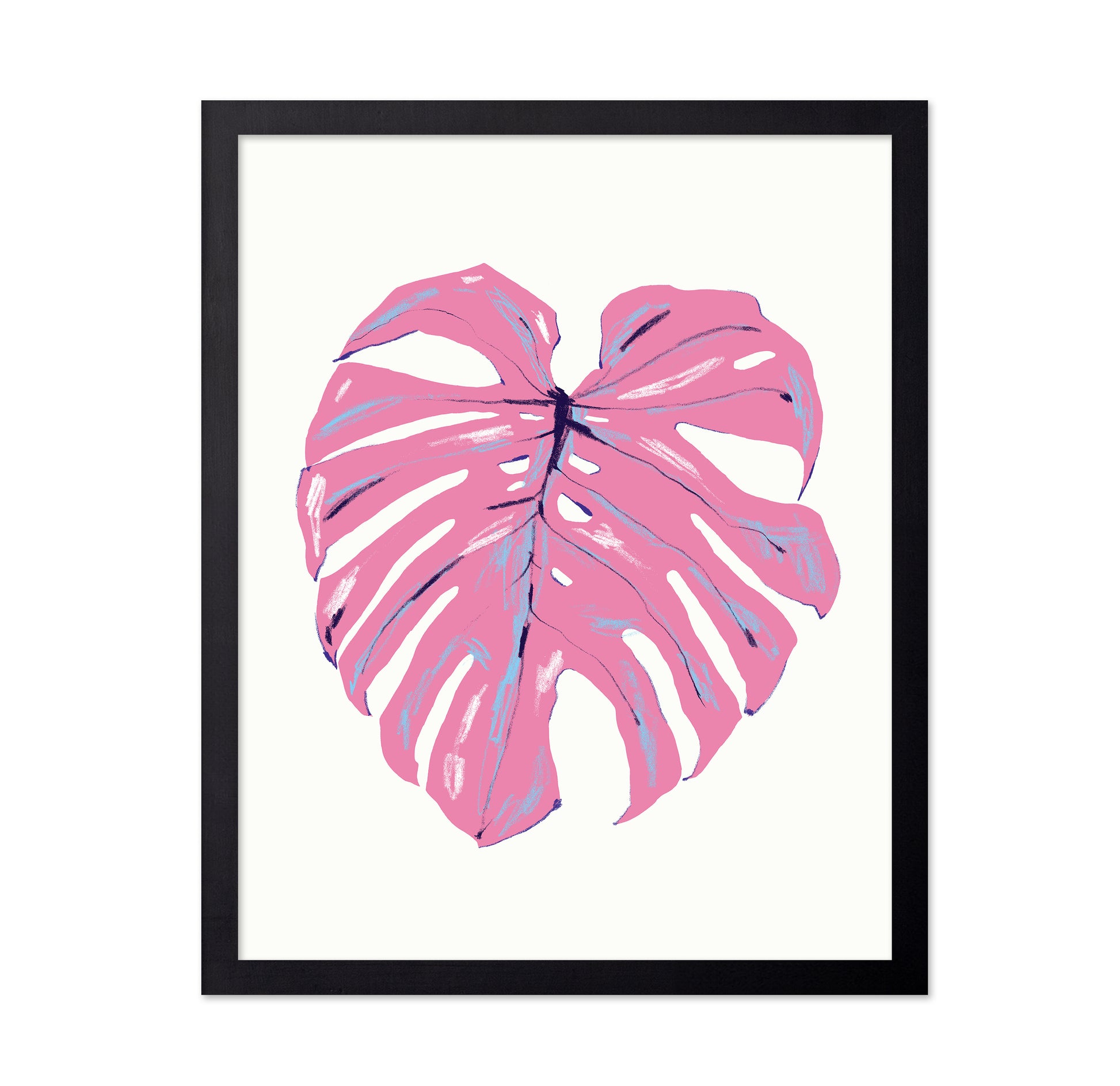 Monstera Leaf Pink