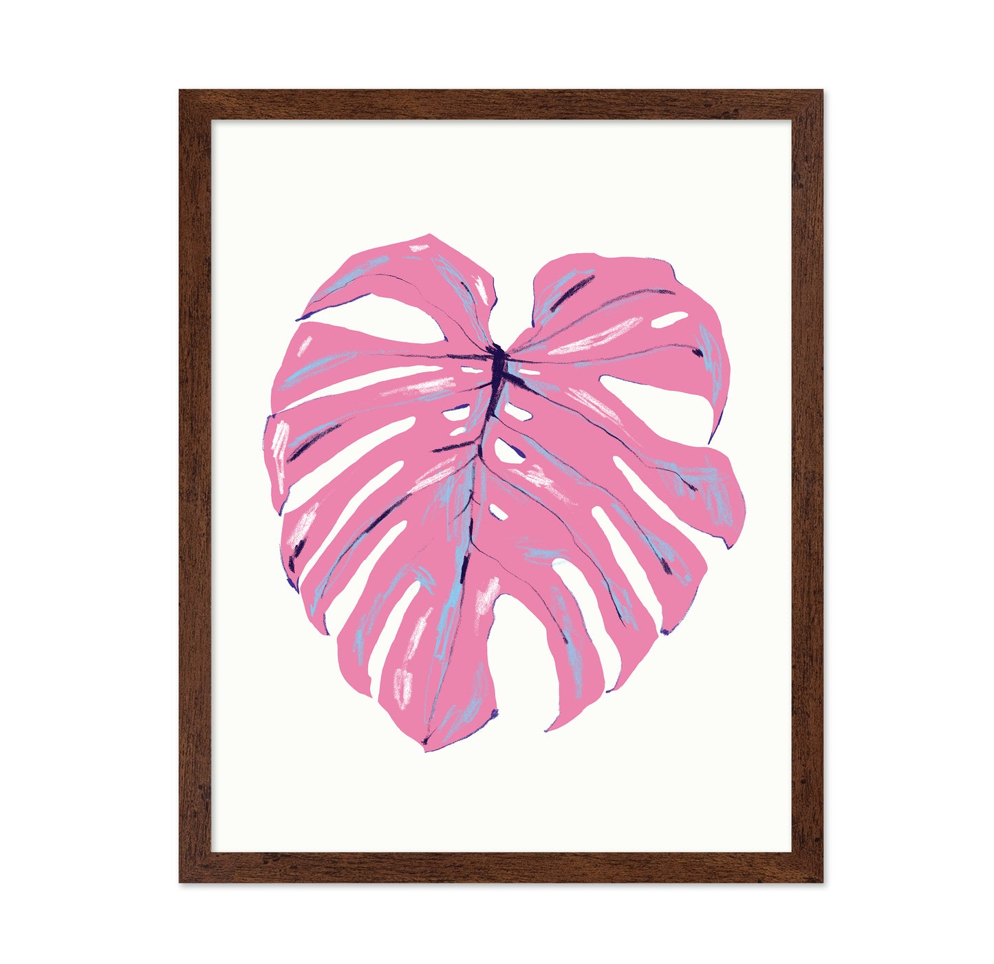 Monstera Leaf Pink