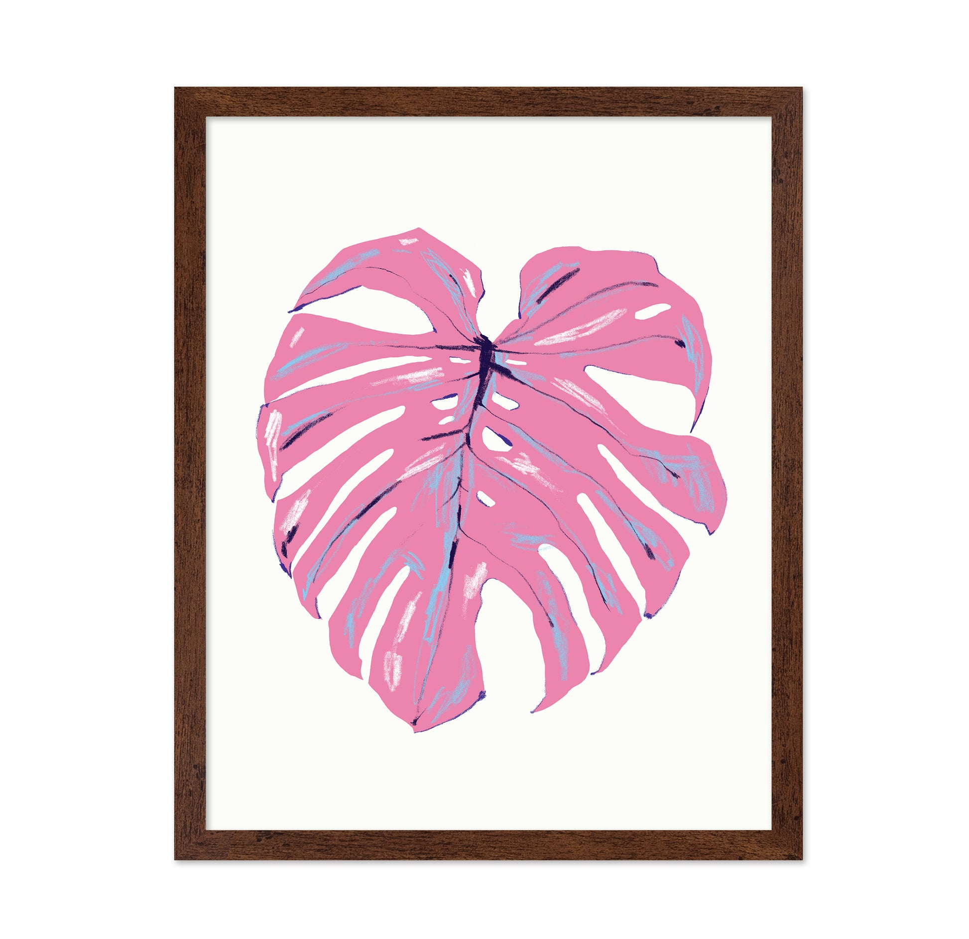 Monstera Leaf Pink