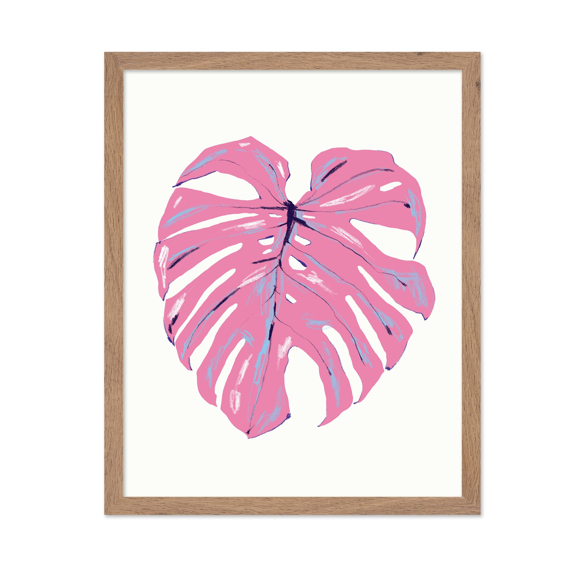 Monstera Leaf Pink