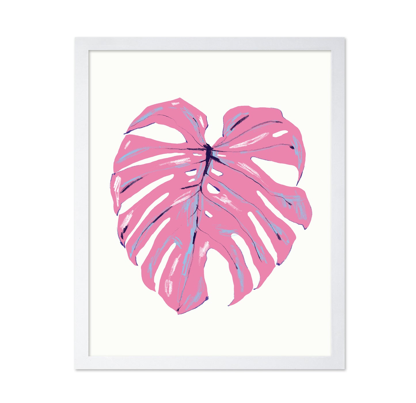 Monstera Leaf Pink