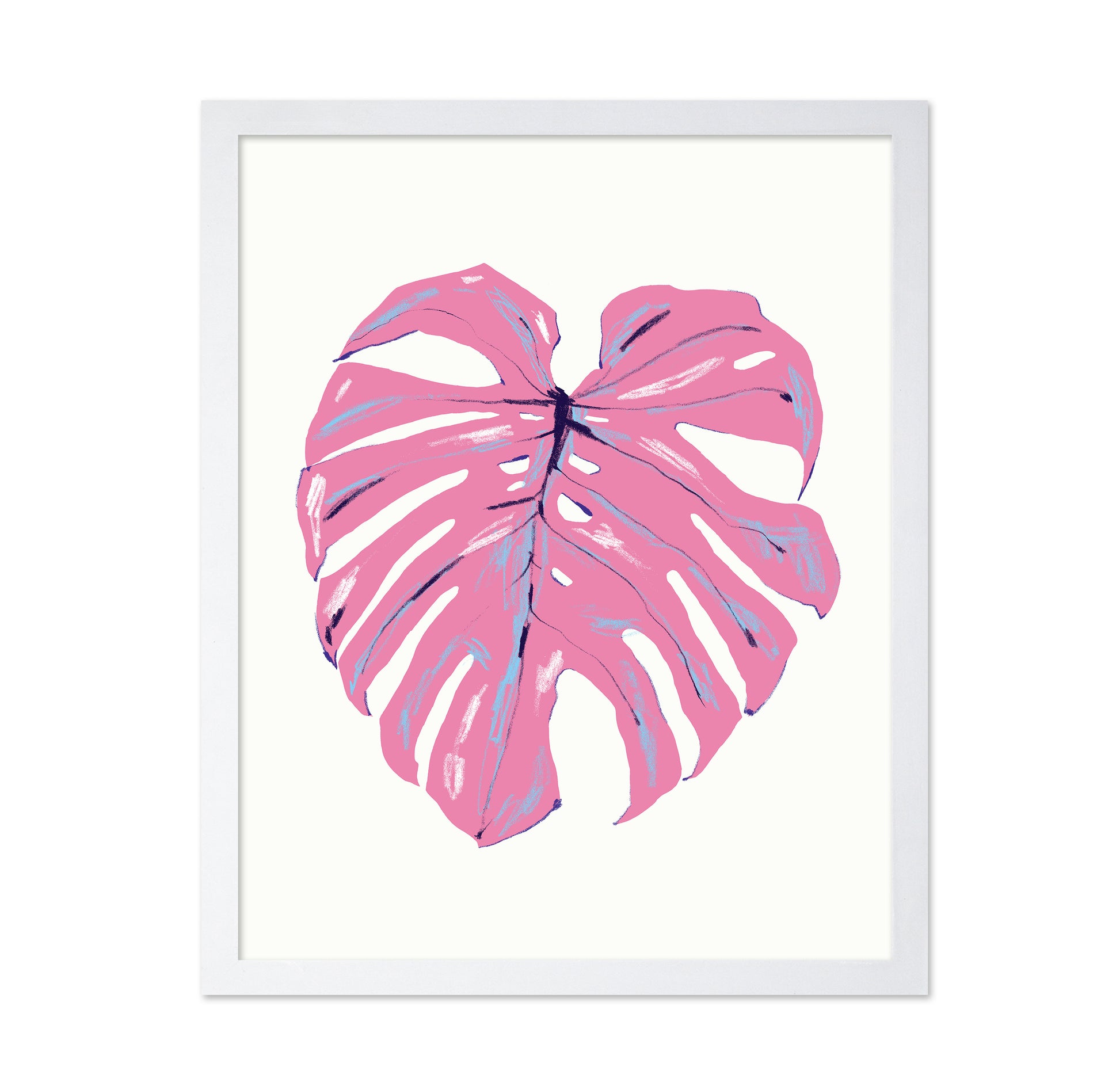 Monstera Leaf Pink