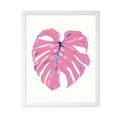 Monstera Leaf Pink