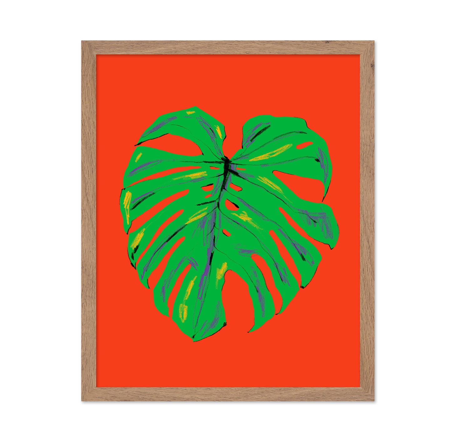 Monstera Leaf Red