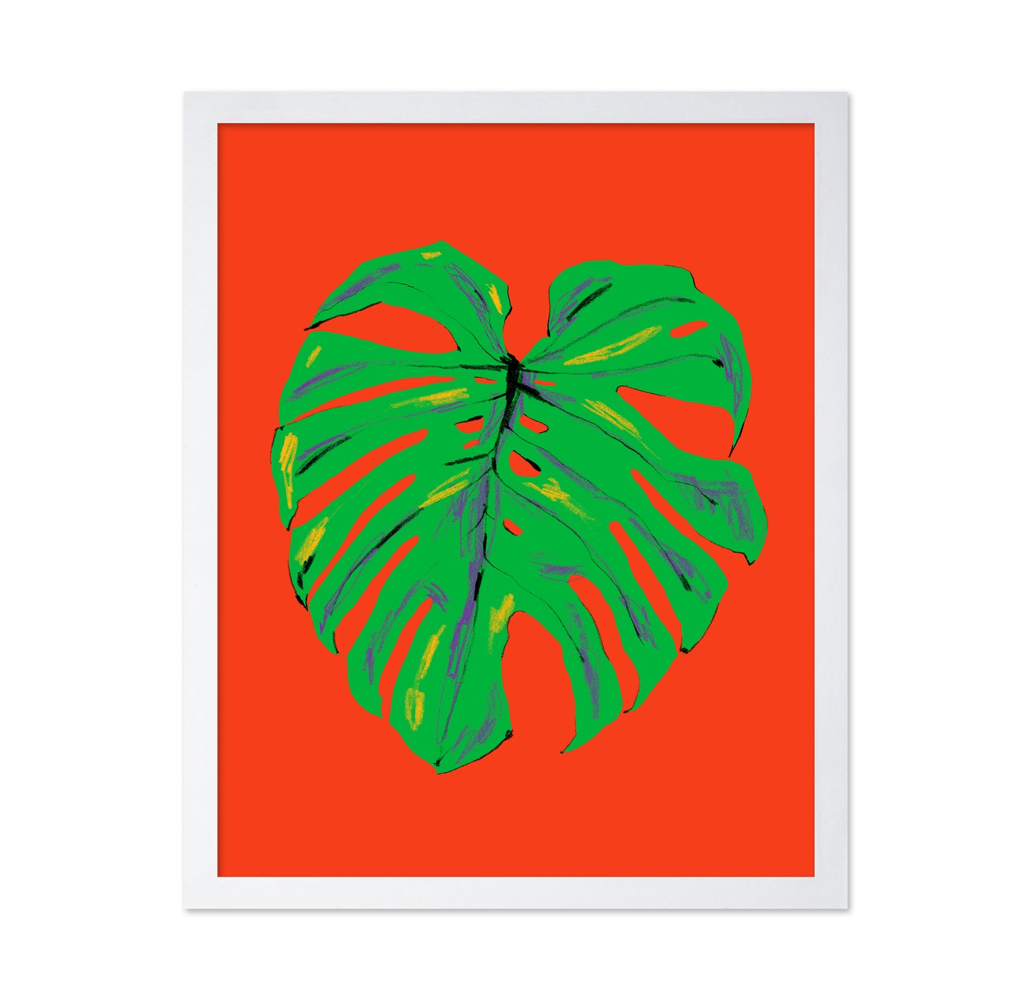 Monstera Leaf Red