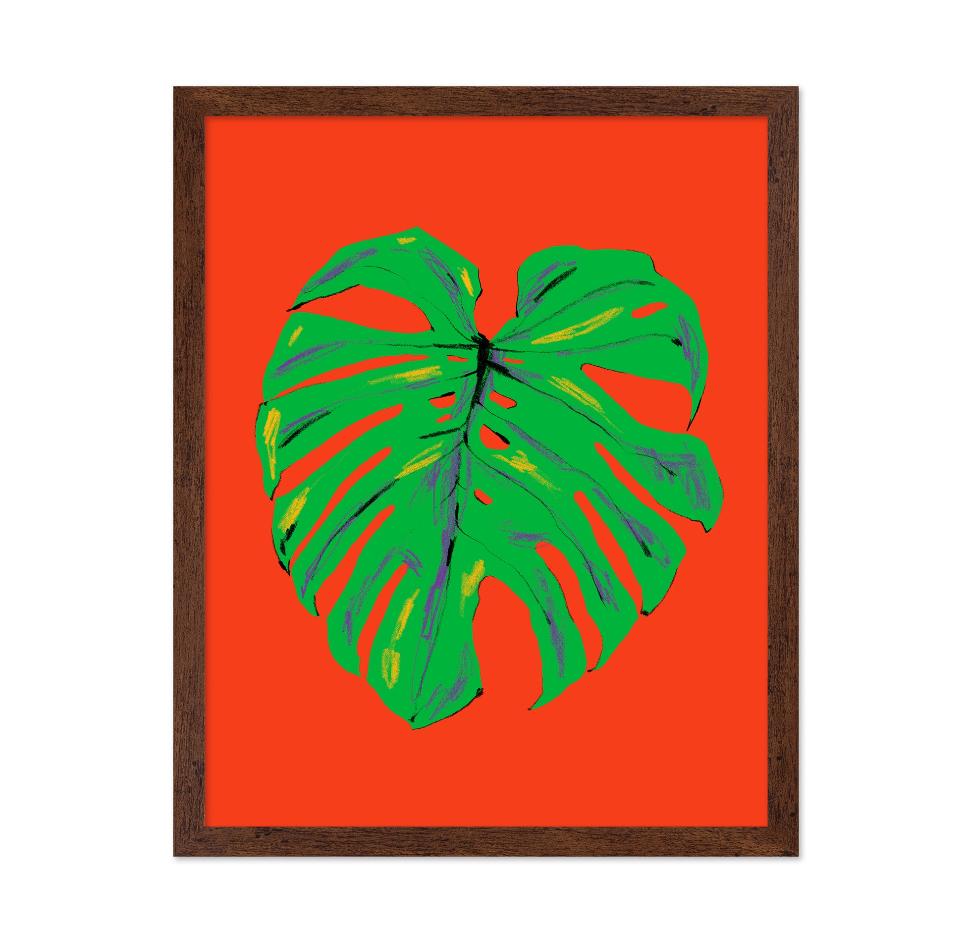 Monstera Leaf Red