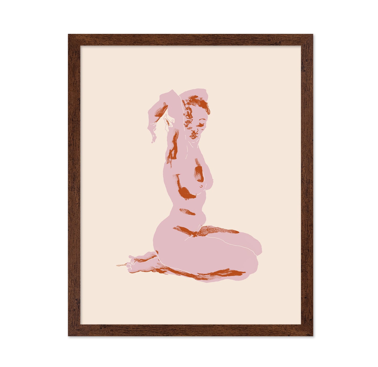 Nude Arms Folded Over Her Head