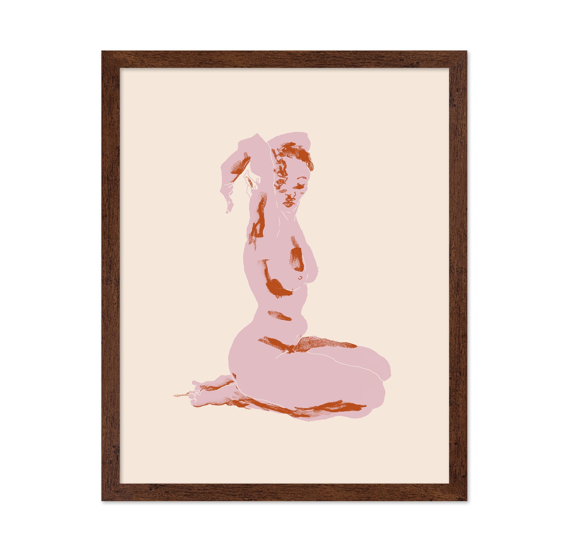 Nude Arms Folded Over Her Head