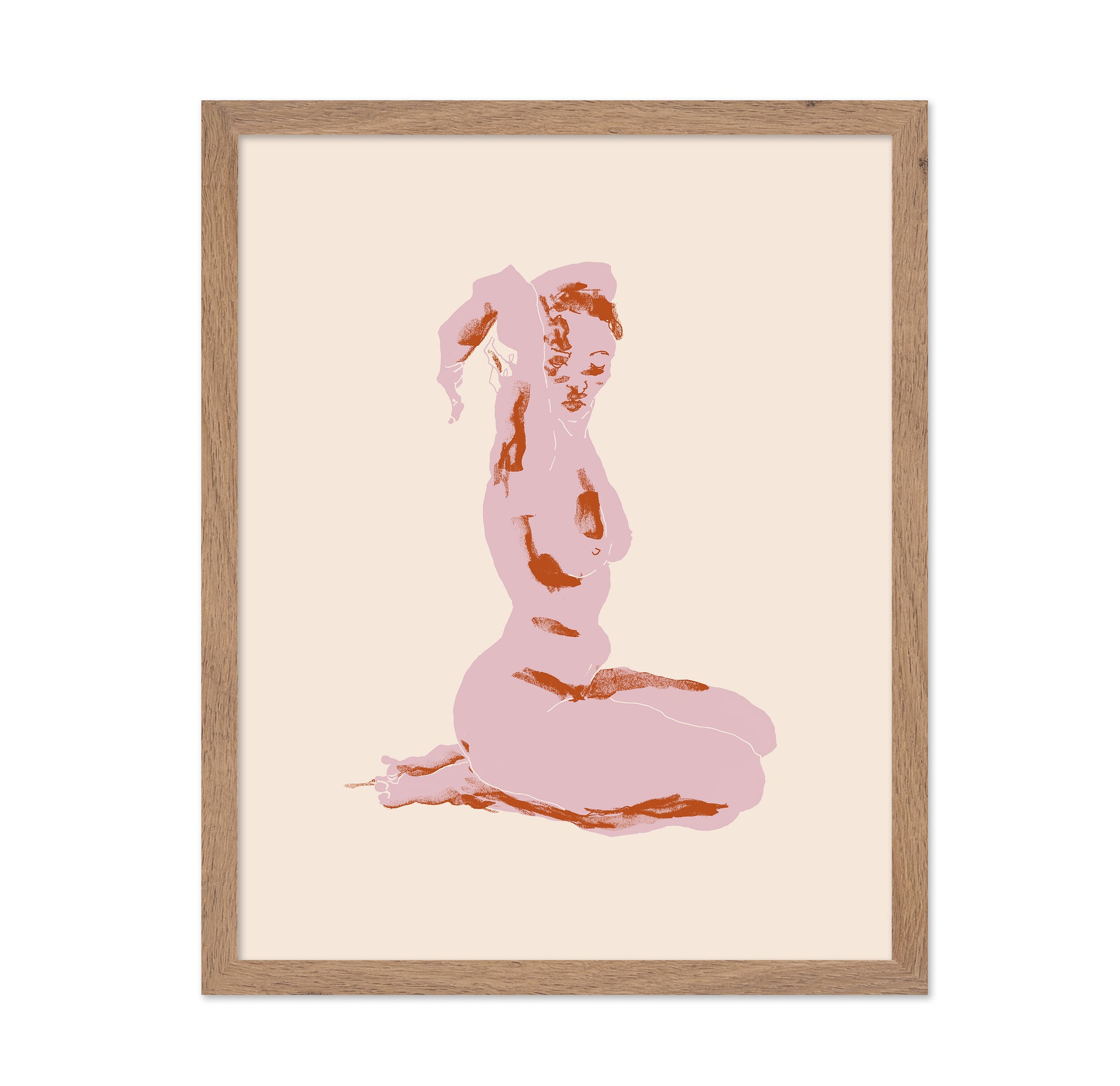 Nude Arms Folded Over Her Head