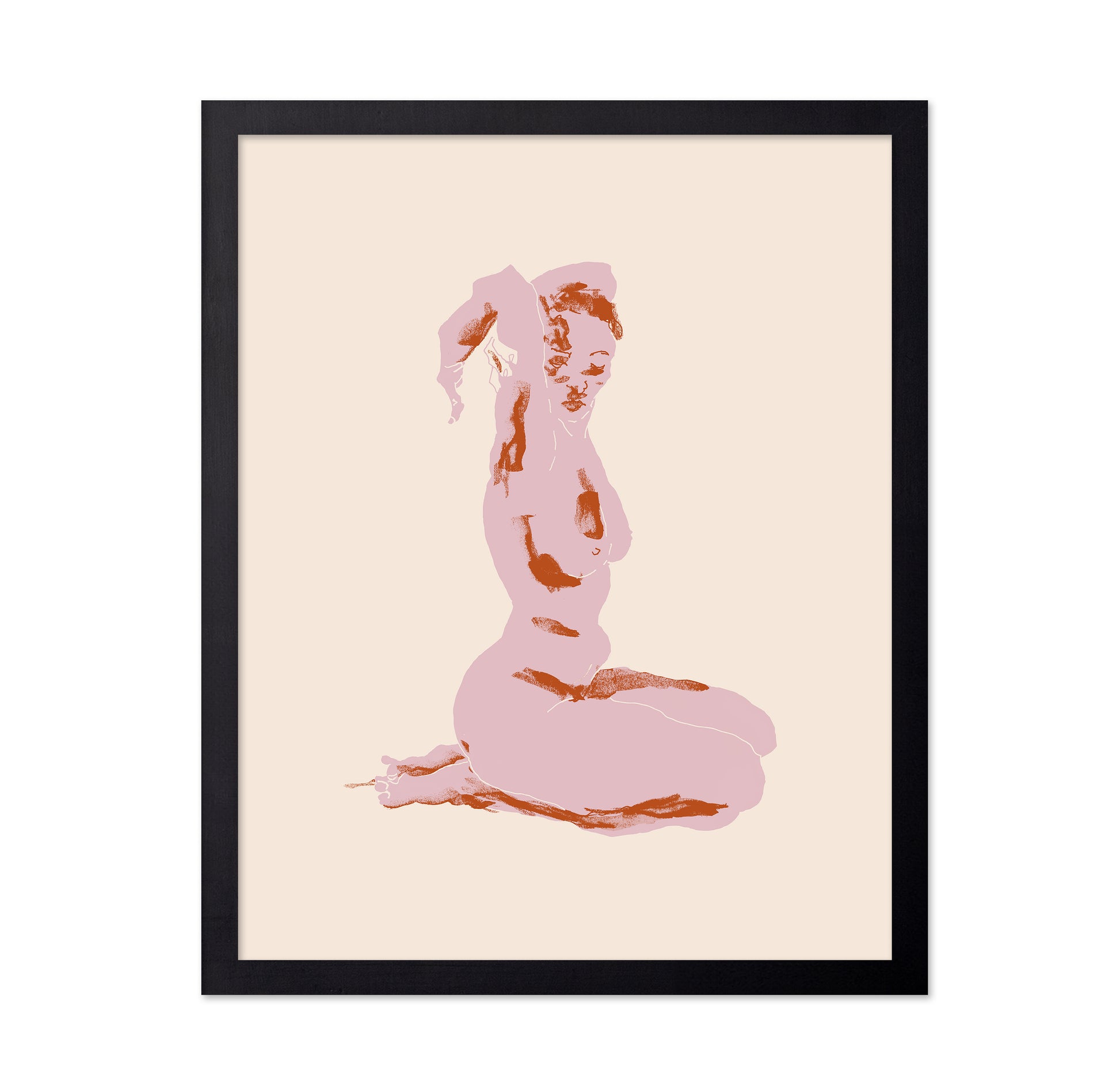 Nude Arms Folded Over Her Head