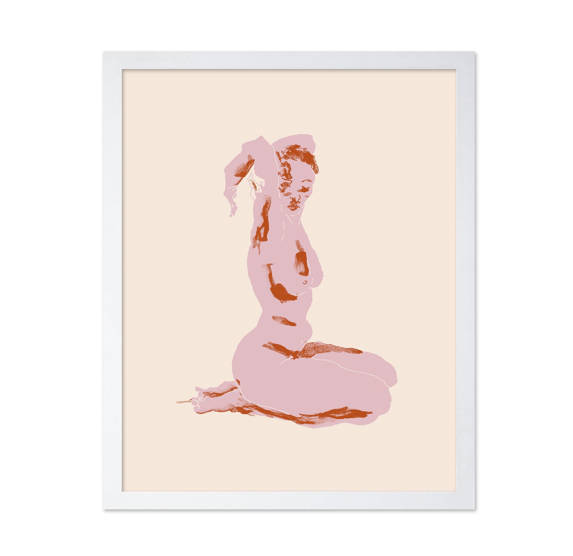 Nude Arms Folded Over Her Head