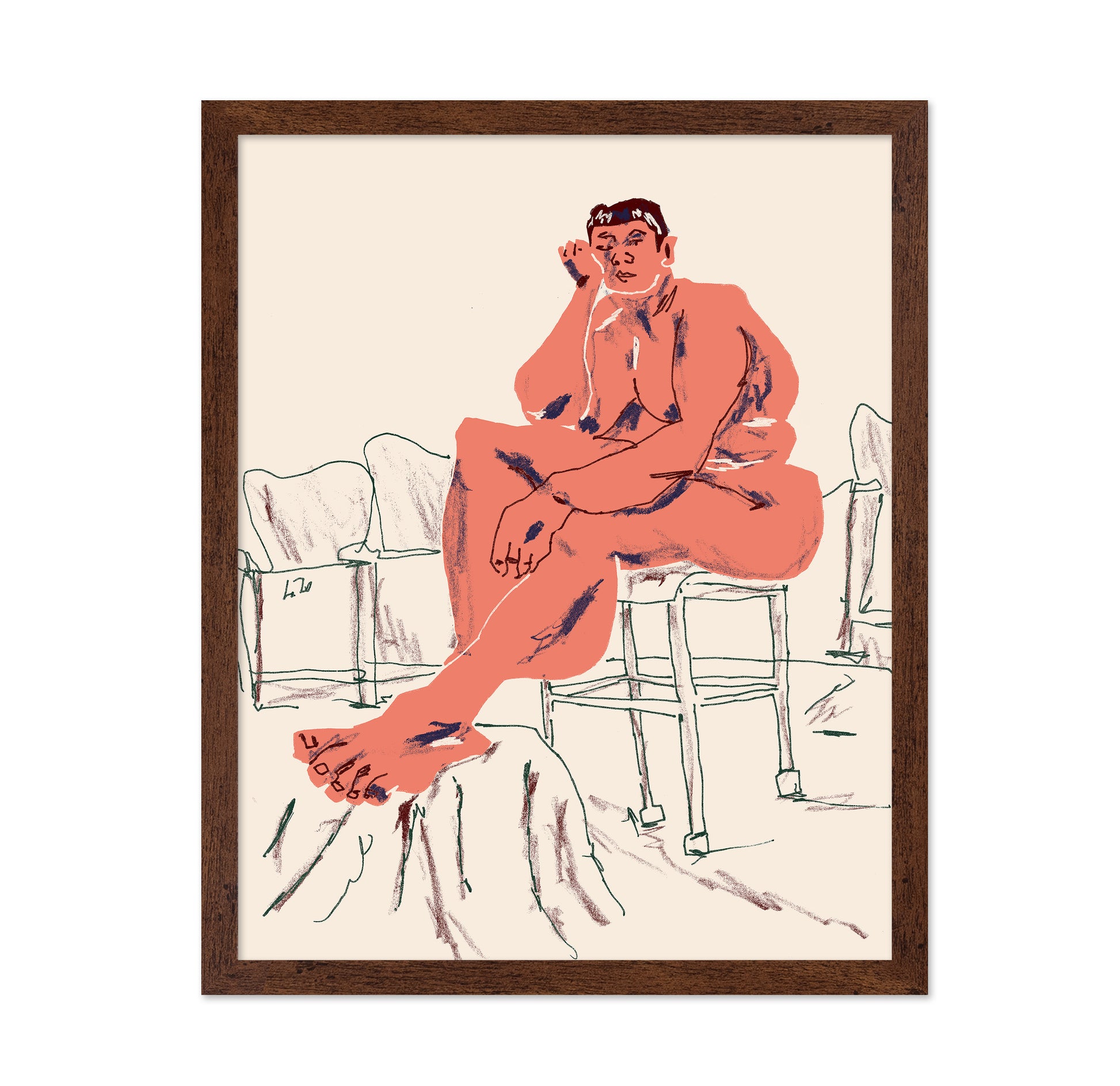 Nude Seated In A Chair