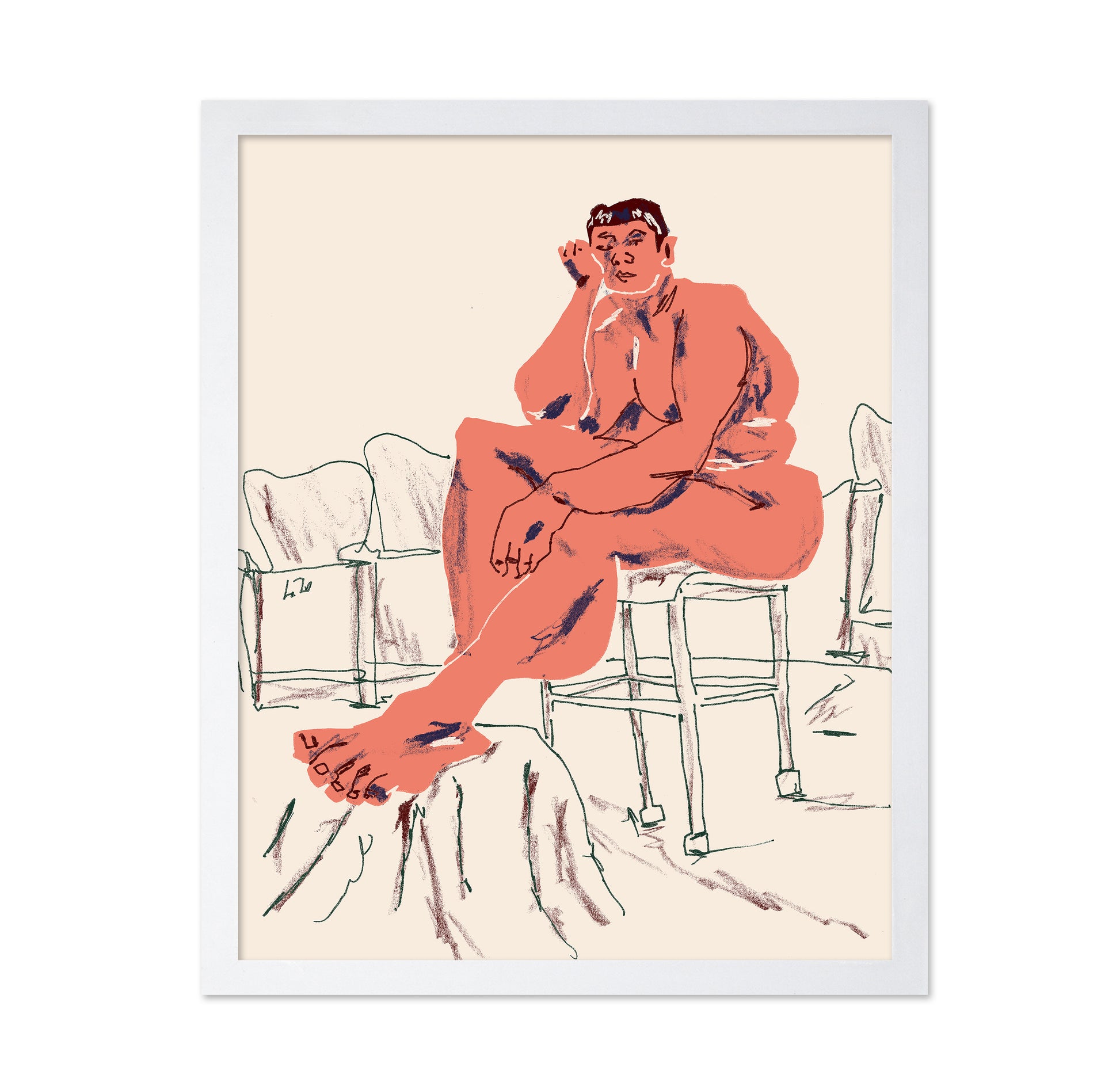 Nude Seated In A Chair