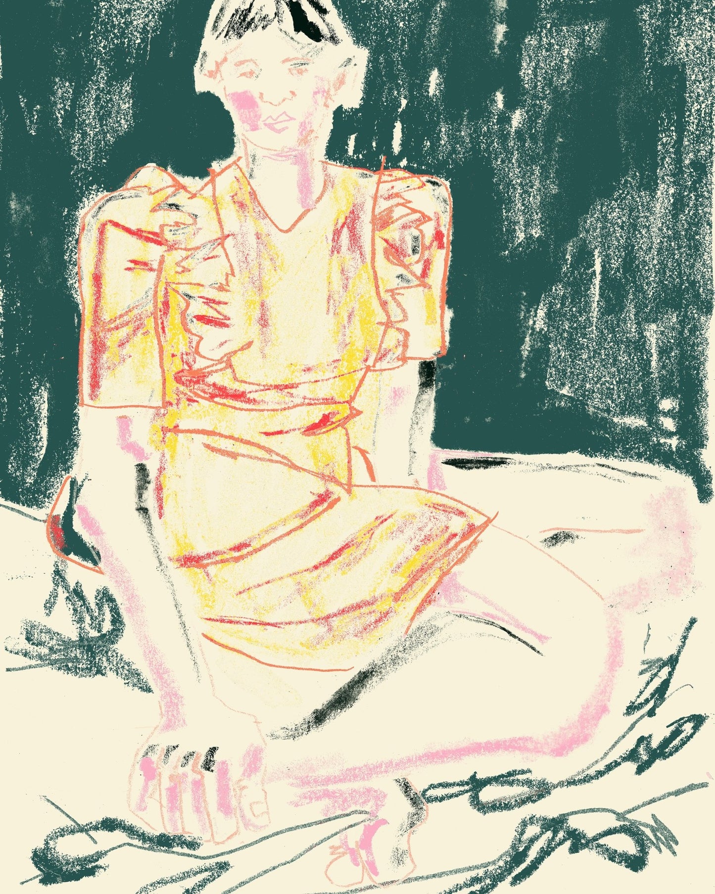 The Girl In Orange Dress