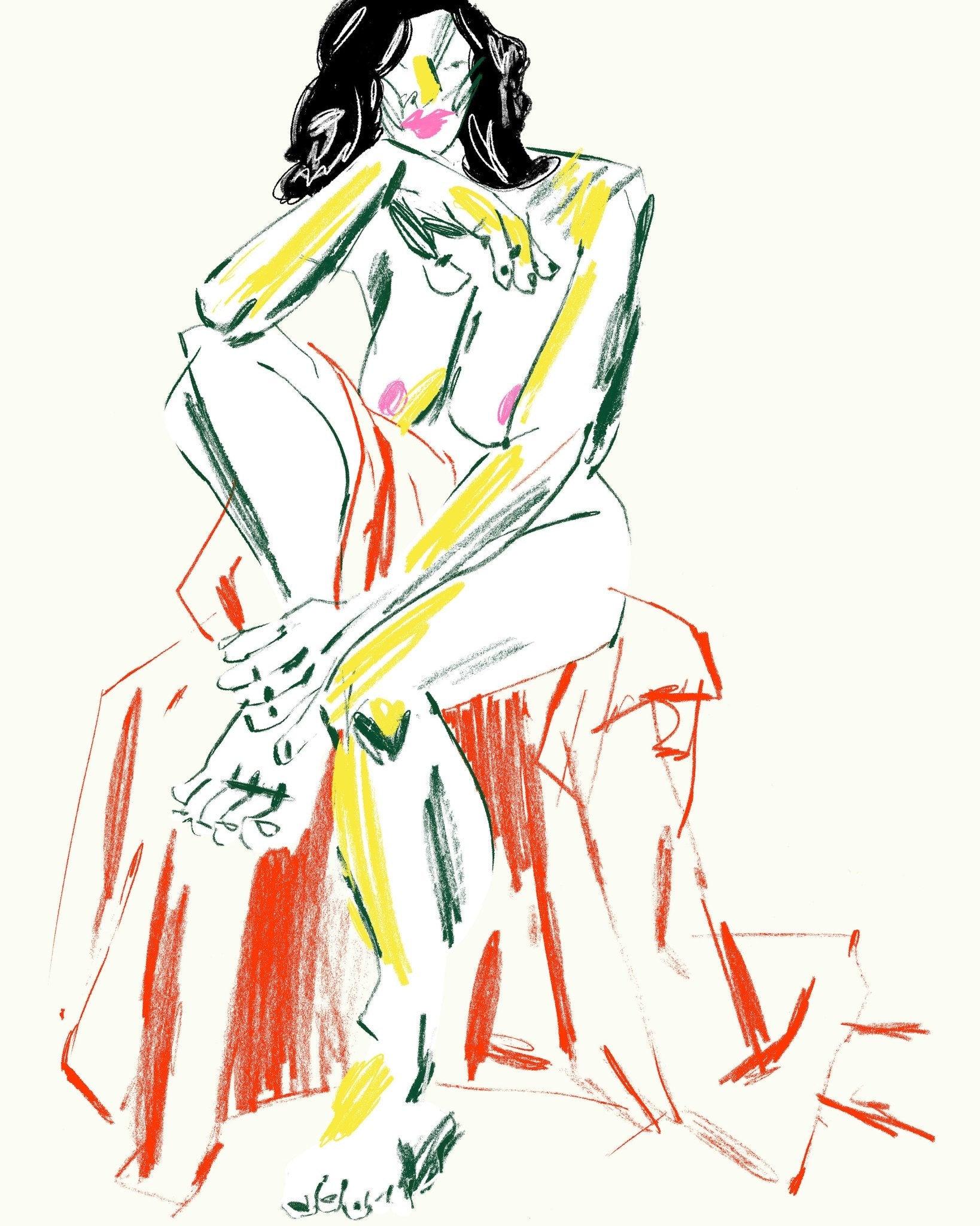Woman Resting Her Chin On Her Hand