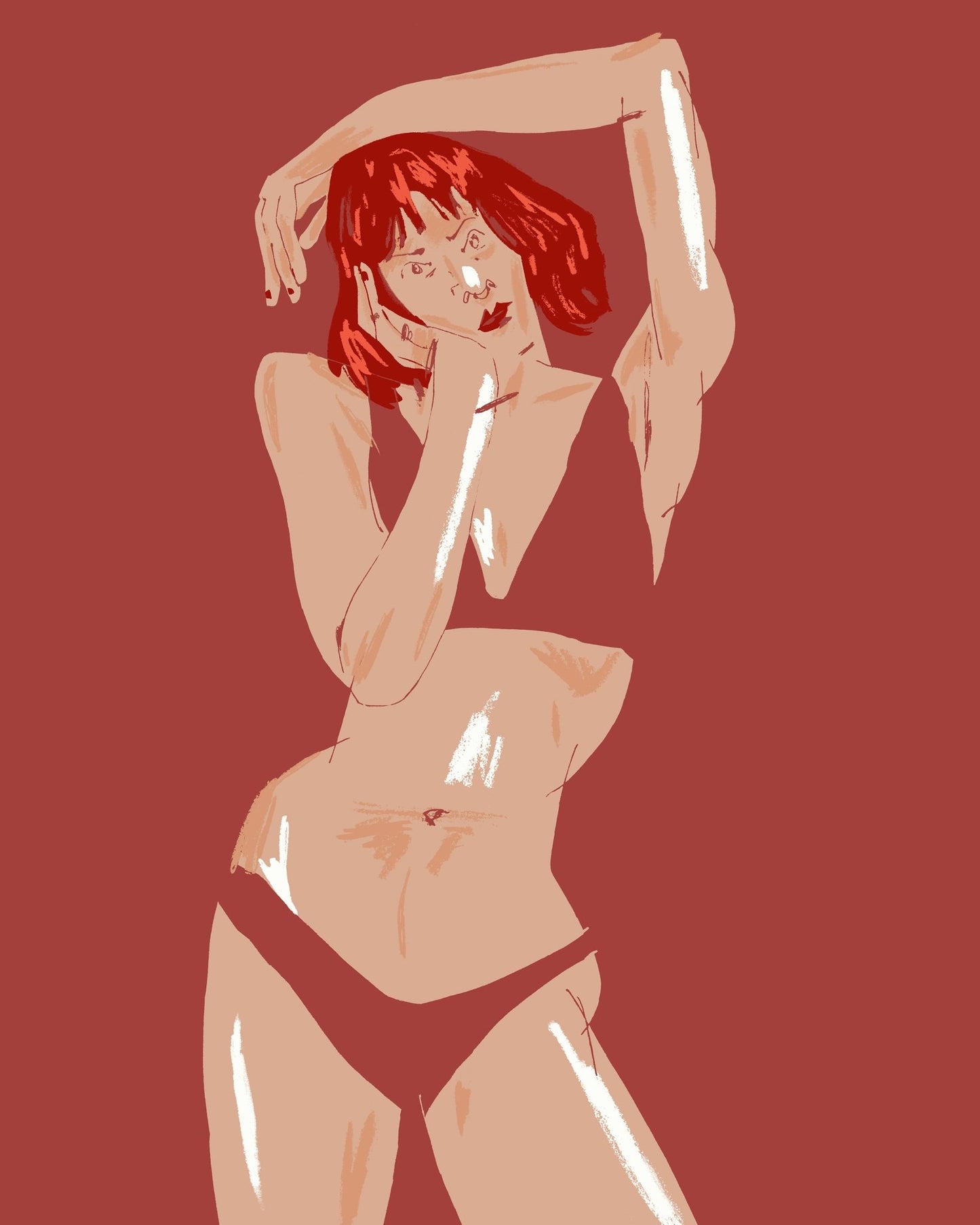 Young Girl In Underwear