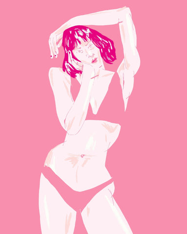 Young Girl In Underwear Pink
