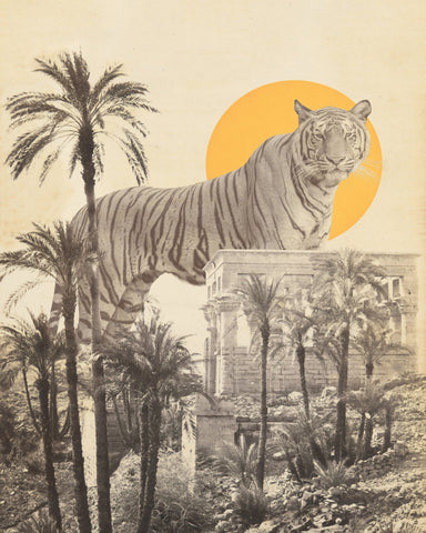 Giant Tiger In Ruins