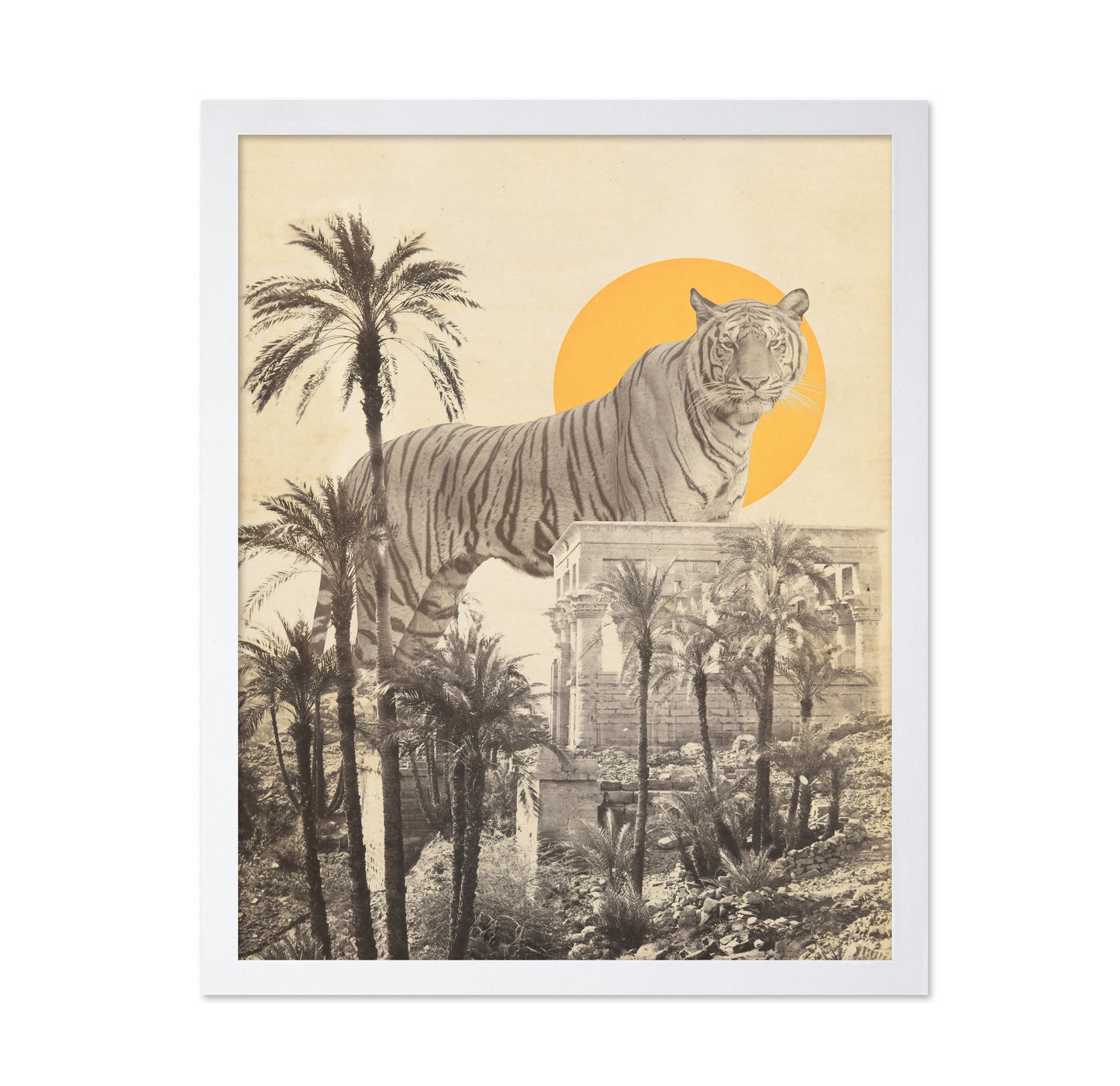 Giant Tiger In Ruins