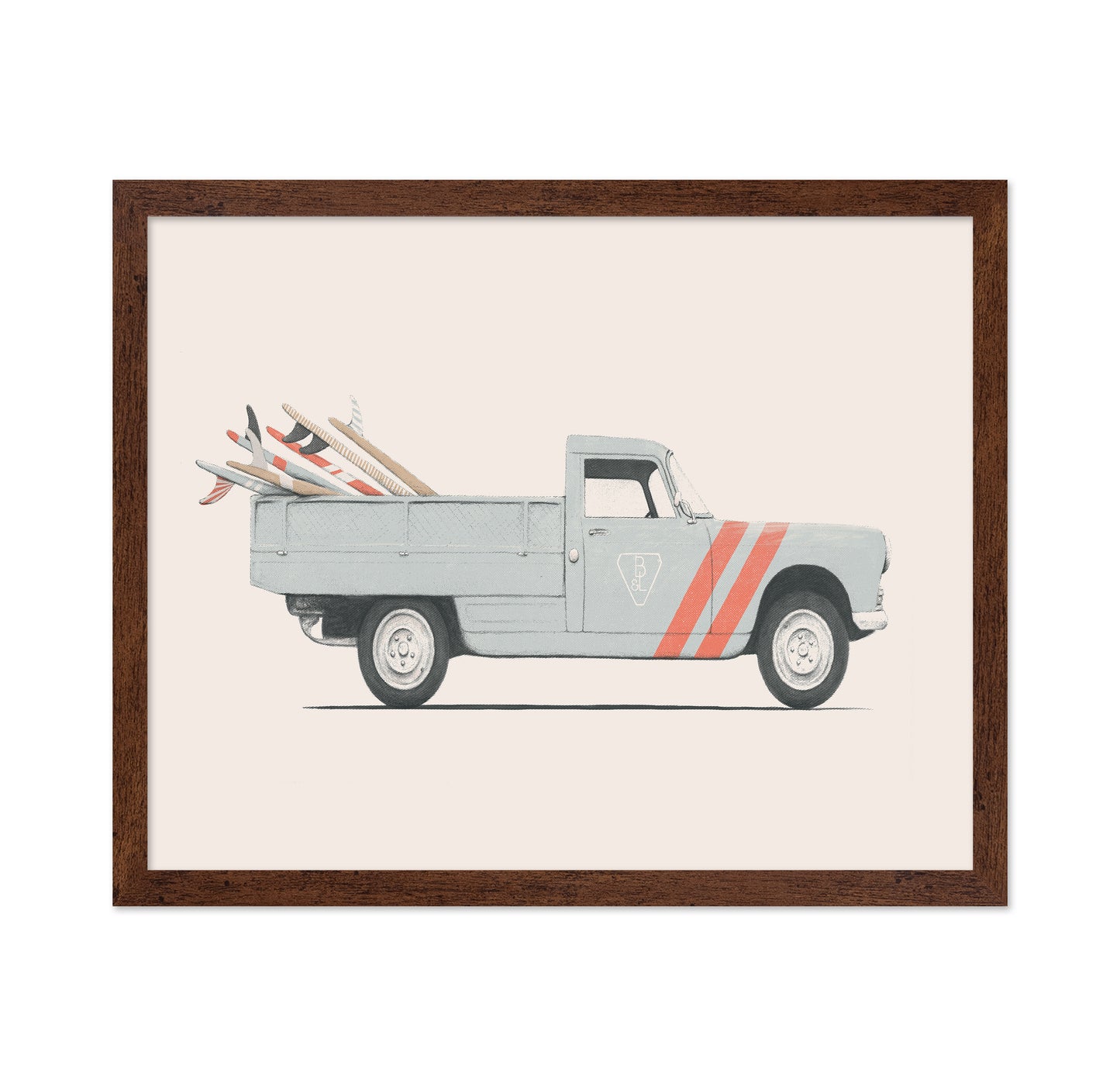 Pickup Car With Surfboards
