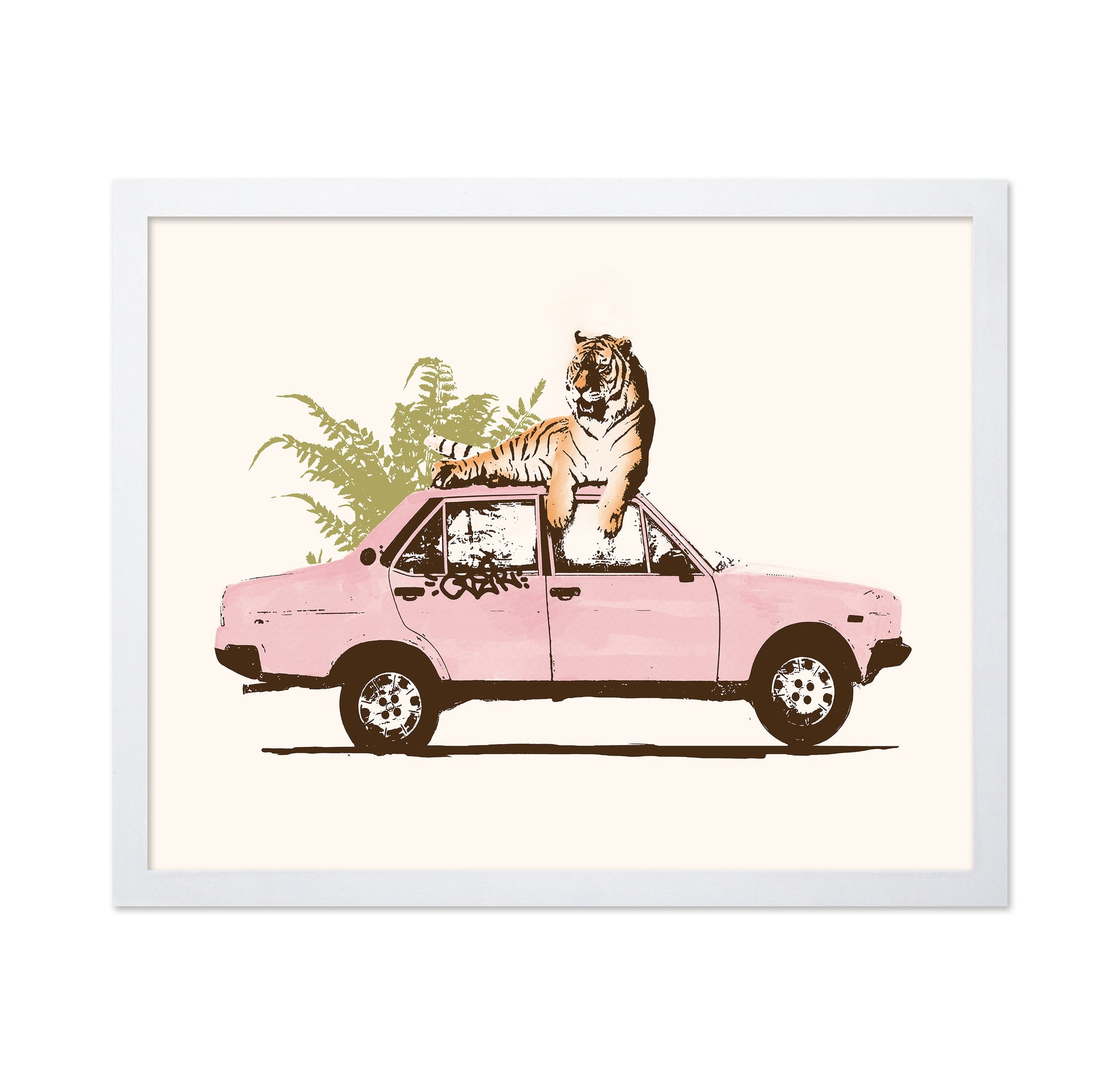 Tiger On Car