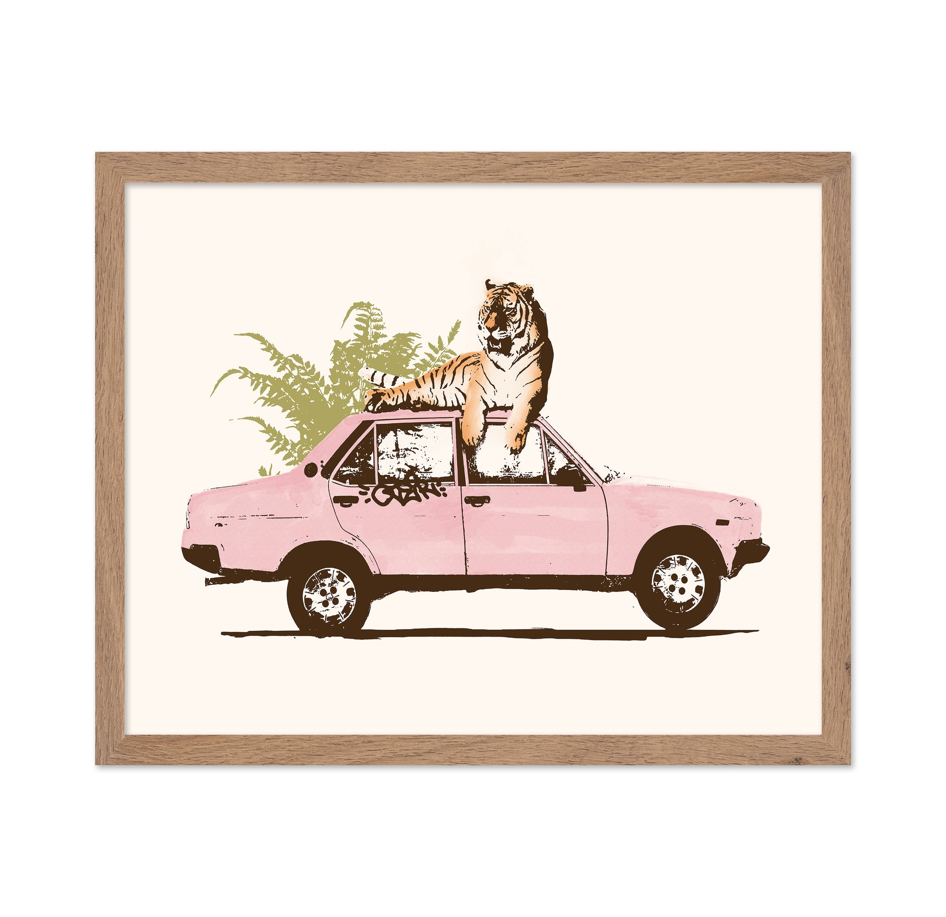 Tiger On Car