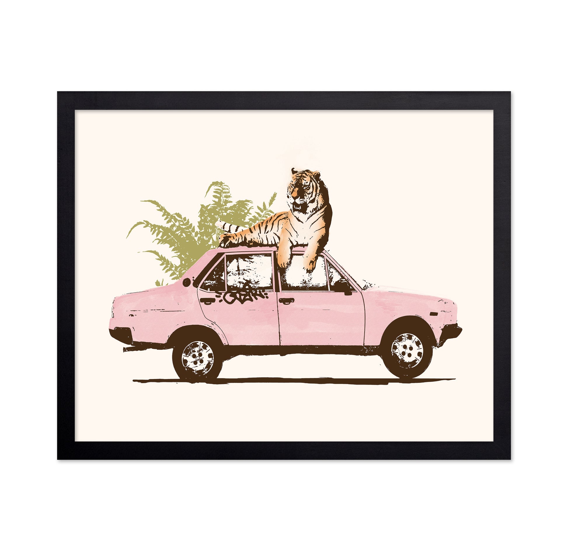 Tiger On Car
