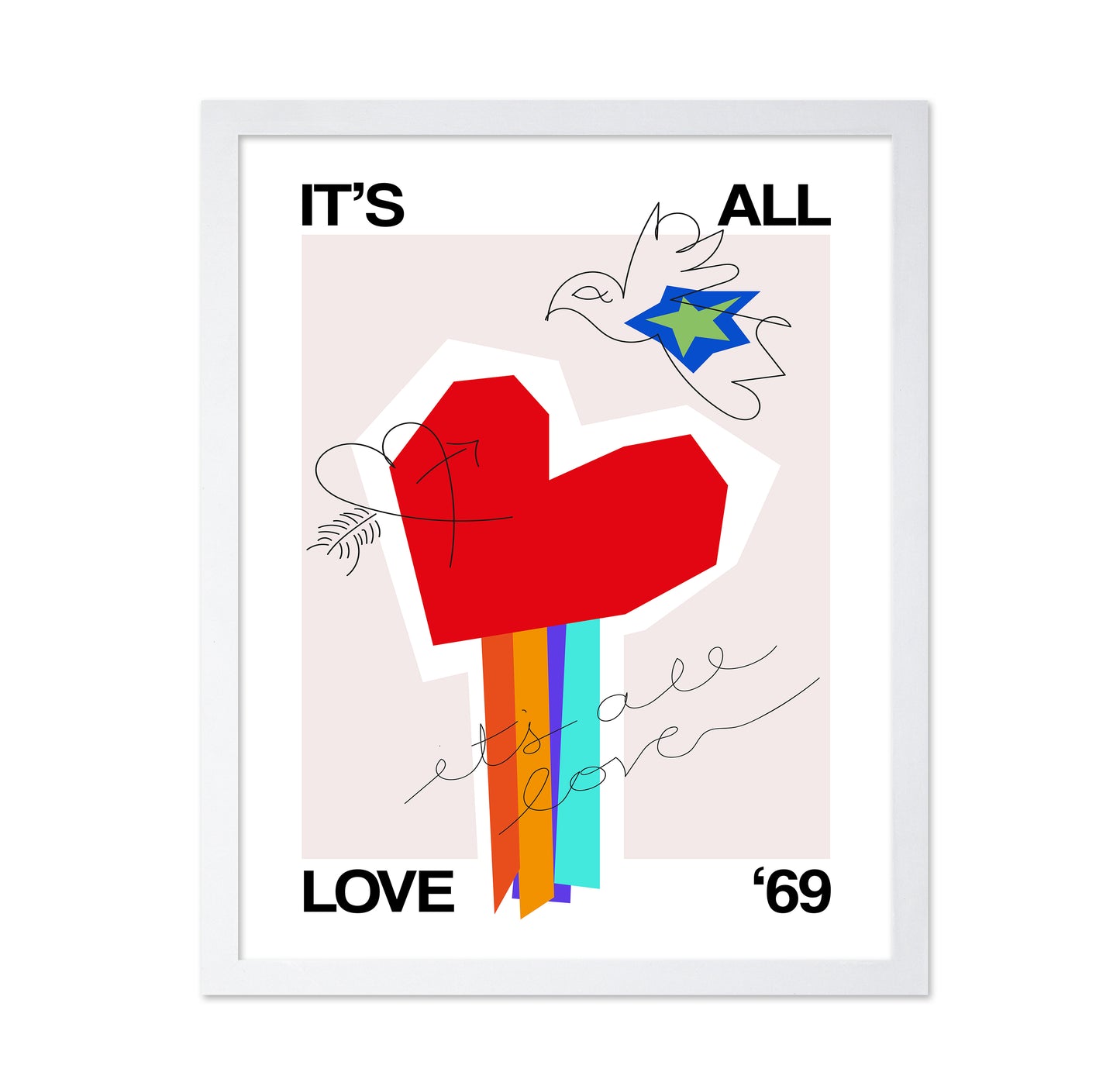 It'S All Love '69 Heart Greige