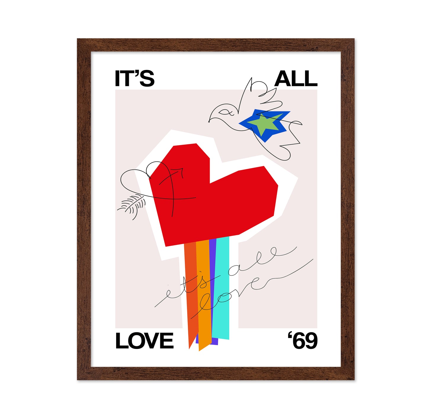 It'S All Love '69 Heart Greige