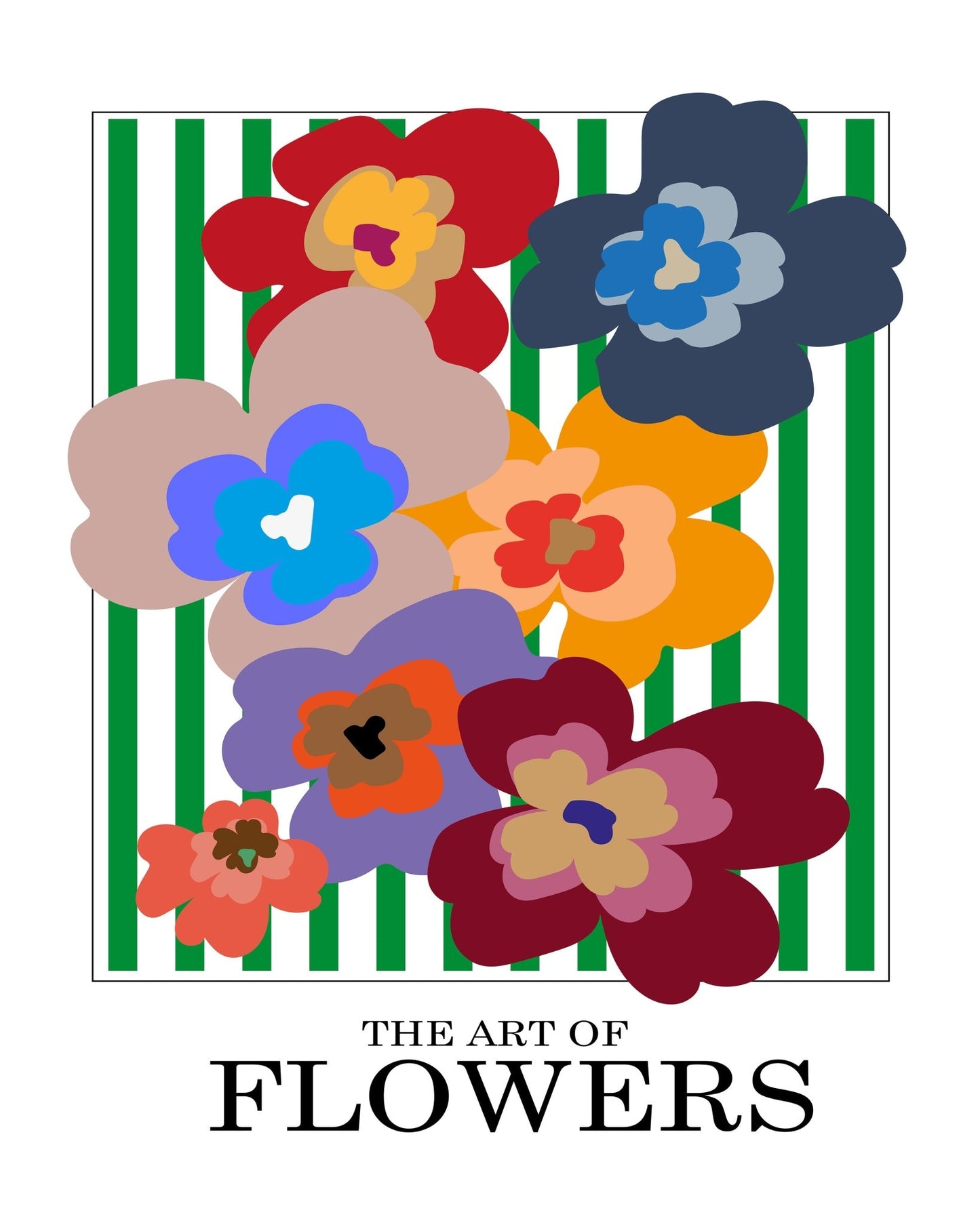 The Art Of Flowers Green Stripe