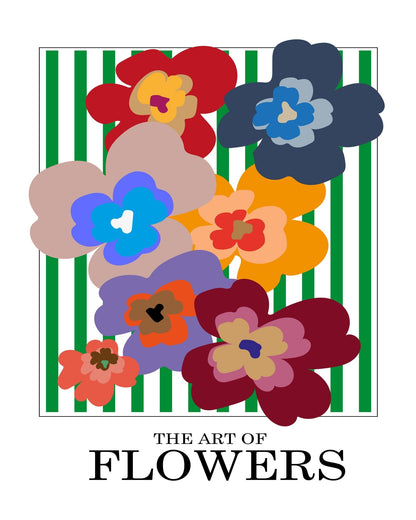 The Art Of Flowers Green Stripe