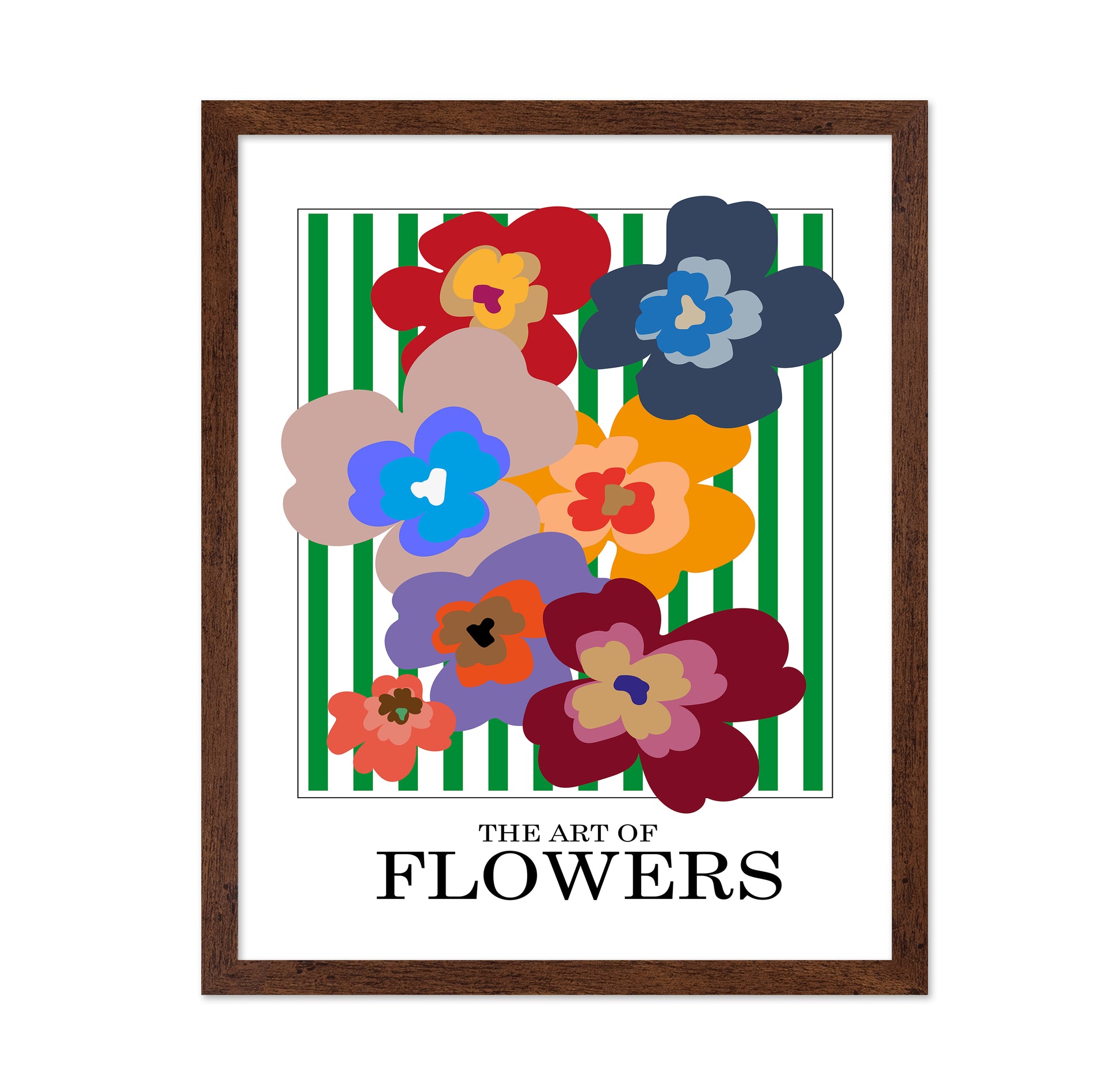 The Art Of Flowers Green Stripe