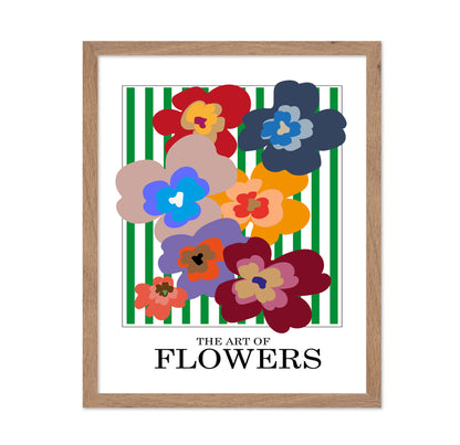 The Art Of Flowers Green Stripe