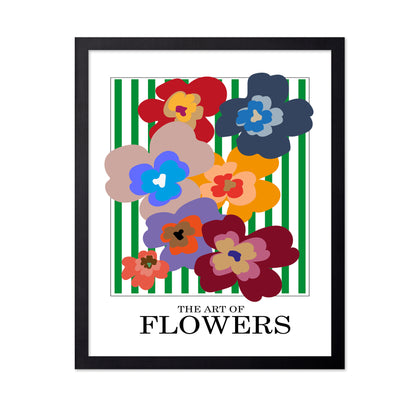 The Art Of Flowers Green Stripe