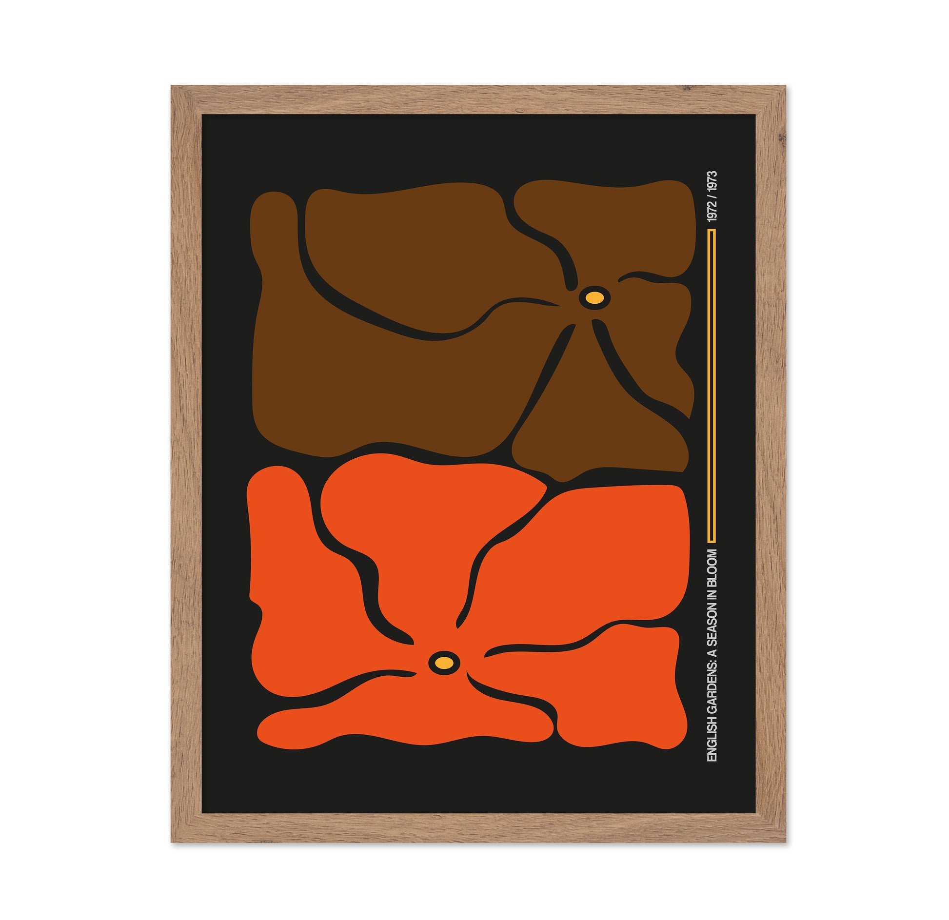 Two Flower Grey/Orange