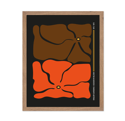 Two Flower Grey/Orange