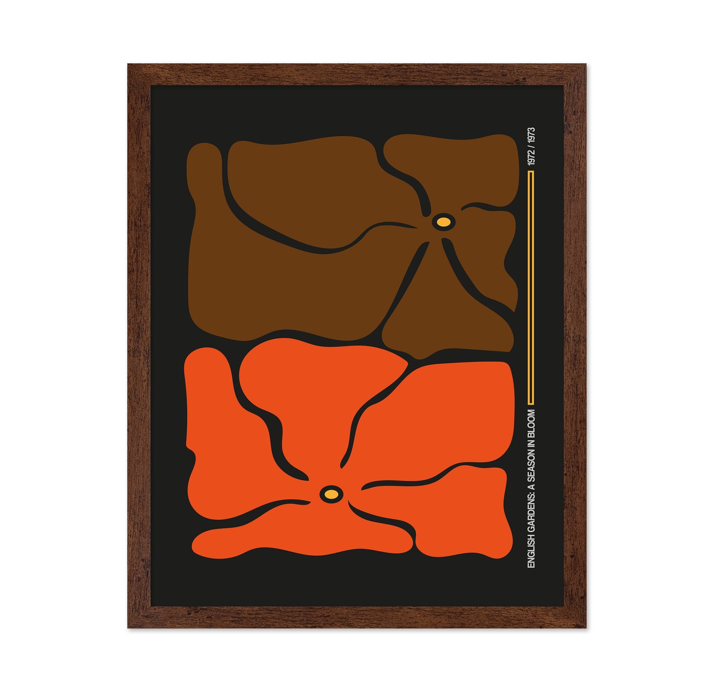 Two Flower Grey/Orange