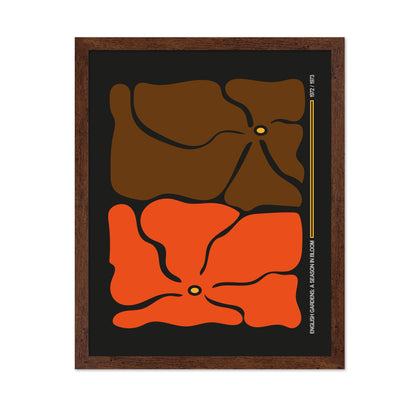 Two Flower Grey/Orange