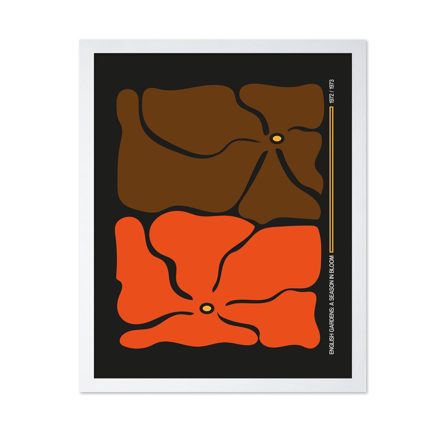 Two Flower Grey/Orange