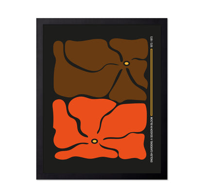 Two Flower Grey/Orange