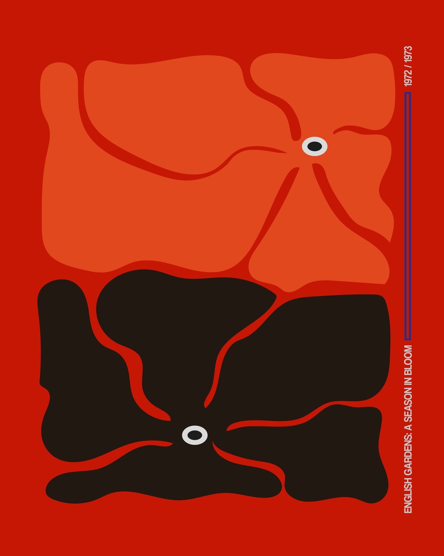 Two Tone Red Flower Abstract