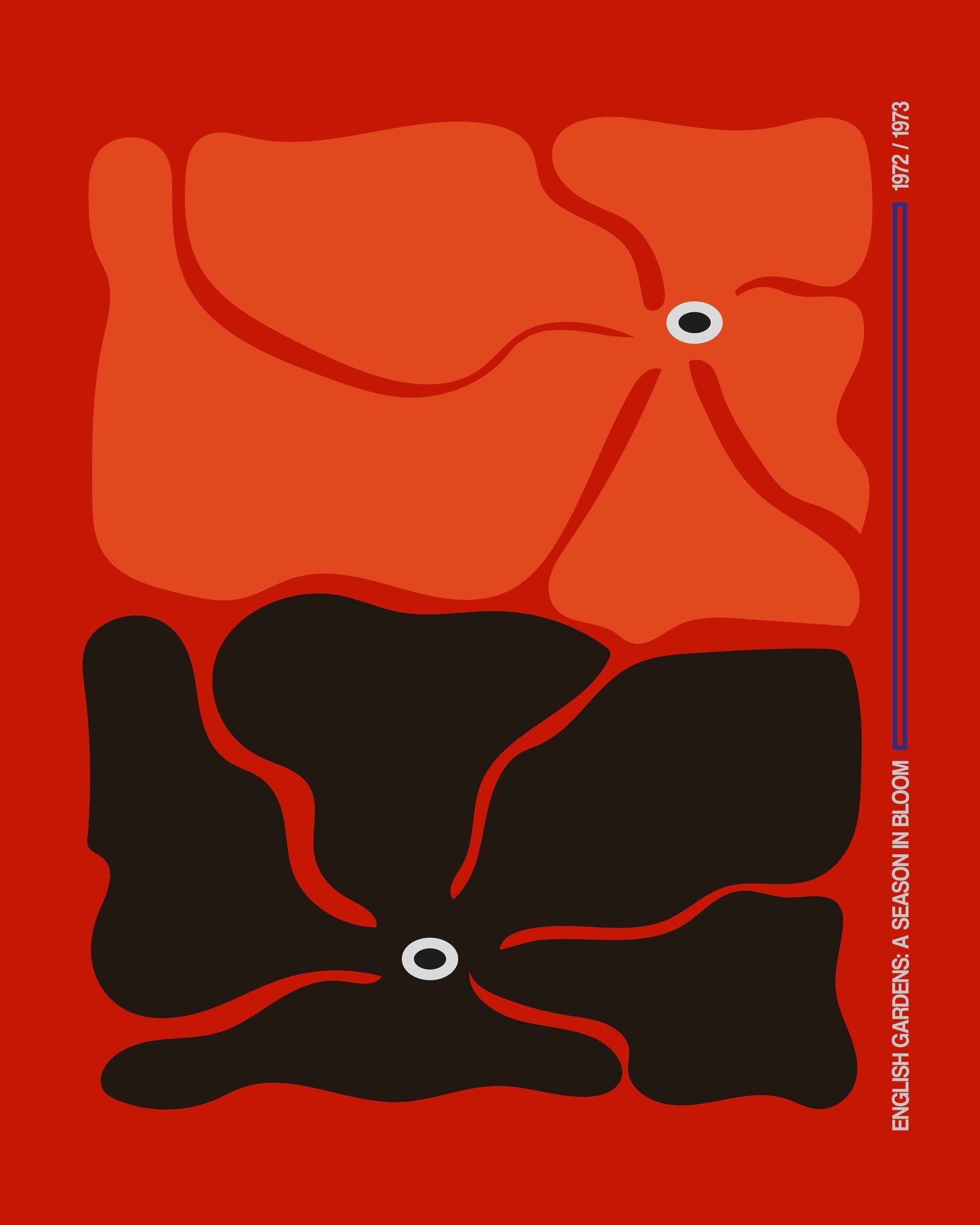 Two Tone Red Flower Abstract