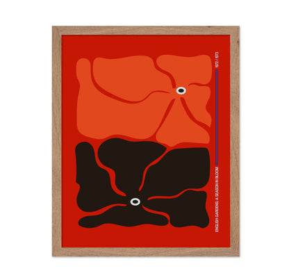 Two Tone Red Flower Abstract