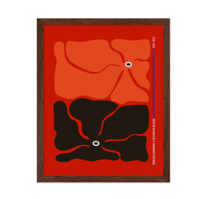 Two Tone Red Flower Abstract