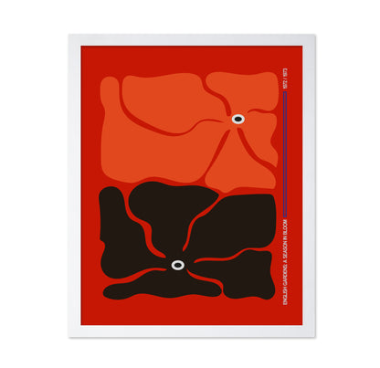 Two Tone Red Flower Abstract